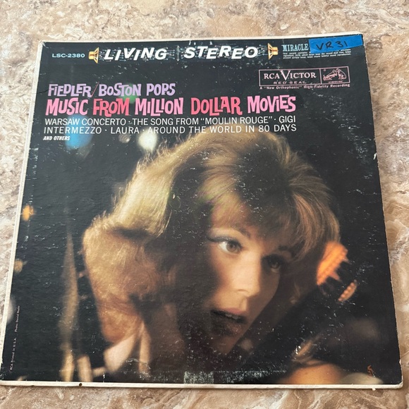 Fiedler / Boston Pops Music from Million Dollar Movies 1960 Vinyl LM-2380 - Picture 1 of 6